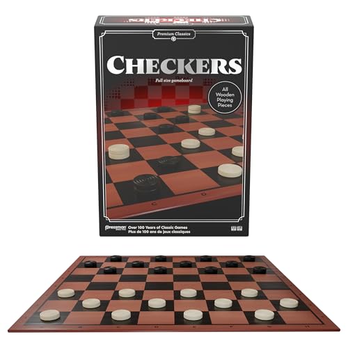 Goliath - Checkers, Premium Damespiel für Kinder ab 6 Jahren, faltbares Spielbrett mit Holzsteinen, alle gegnerischen Steine schlagen und gewinnen, Strategiespiel für 2 Spieler, Klassisches Brettspiel Goliath - Checkers, Premium Damespiel für Kinder ab 6 Jahren, faltbares Spielbrett mit Holzsteinen, alle gegnerischen Steine schlagen und gewinnen, Strategiespiel für 2 Spieler, Klassisches Brettspiel von Goliath