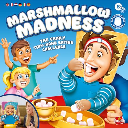 Goliath - Marshmallow Madness, Gesellschaftsspiel ab 8 Jahren, Spiel für 2 oder mehr Spieler, Familienspiel bei dem Man Mini-Marshmallows isst, Geschicklichkeitsspiel für Kinder und Erwachsene Goliath - Marshmallow Madness, Gesellschaftsspiel ab 8 Jahren, Spiel für 2 oder mehr Spieler, Familienspiel bei dem Man Mini-Marshmallows isst, Geschicklichkeitsspiel für Kinder und Erwachsene von Goliath