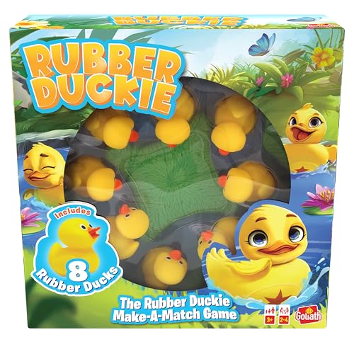 Goliath – Rubber Duckie, Kinderspiel ab 3 Jahren, Gesellschaftsspiel für 2 bis 4 Kinder, Spiel mit 8 Enten, Geeignet als Geschenk für Jungen und Mädchen Goliath – Rubber Duckie, Kinderspiel ab 3 Jahren, Gesellschaftsspiel für 2 bis 4 Kinder, Spiel mit 8 Enten, Geeignet als Geschenk für Jungen und Mädchen von Goliath
