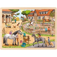 Goki 57367 - Einlegepuzzle Reiterhof von Gollnest & Kiesel KG