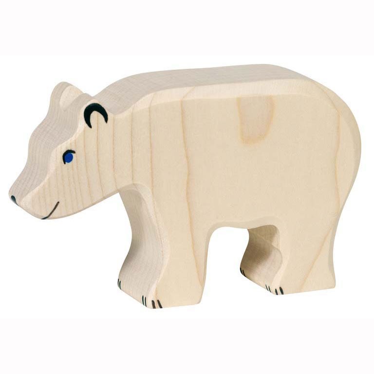 Holztiger Holzfigur Eisbär fressend von Gollnest & Kiesel KG