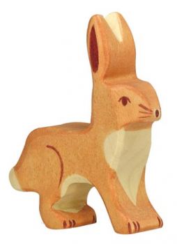 Holztiger Holzfigur Hase, Ohren hoch von Gollnest & Kiesel KG