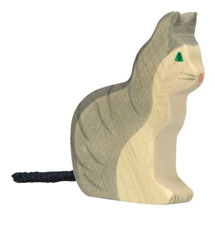 Holztiger Holzfigur Katze, sitzend von Gollnest & Kiesel KG