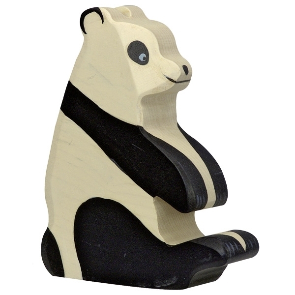 Holztiger Holzfigur Pandabaer, sitzend von Gollnest & Kiesel KG