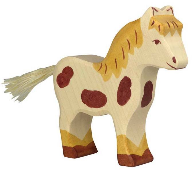 Holztiger Holzfigur Pony, gefleckt von Gollnest & Kiesel KG