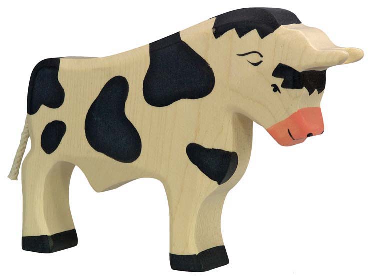 Holztiger Holzfigur Stier schwarz von Gollnest & Kiesel KG