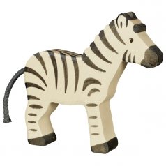 Holztiger Holzfigur Zebra, Kopf hoch von Gollnest & Kiesel KG