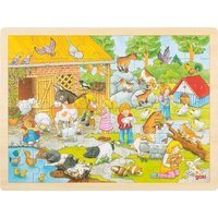 Goki 57685 - Einlegepuzzle Streichelzoo von Gollnest & Kiesel KG