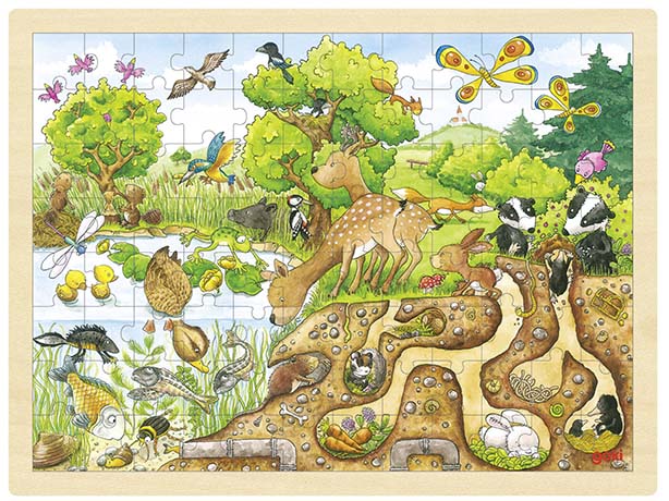 Goki Einlegepuzzle groß - Natur von Gollnest & Kiesel