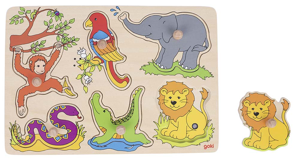 Goki Steckpuzzle mit Sound - Zoo von Gollnest & Kiesel