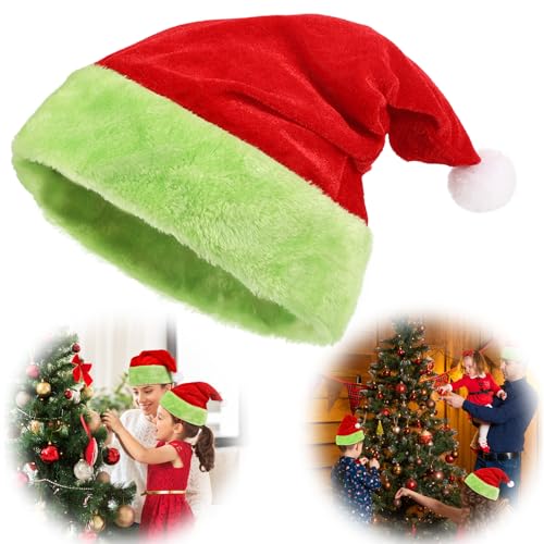 Goloxou Weihnachtsmütze Nikolausmütze Weihnachtsmützen für Erwachsene Weihnachtsparty Verkleidung von Goloxou