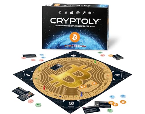 CRYPTOLY - Das Bitcoin Strategiespiel für die ganze Familie! Deutsche Sprachversion, 2-6 Spieler ab 8 Jahren, spannendes Gesellschaftsspiel für Kinder & Erwachsene, Spieleabend, Spiel für 2 Spieler von Gomazing