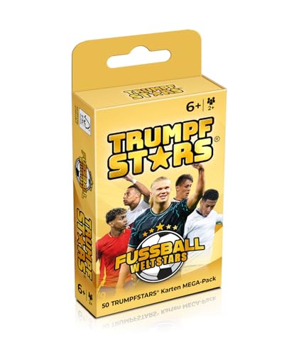 TRUMPFSTARS Fußball Weltstars - 50 Karten mit 50 Top Stars des Weltfußballs - Kartenspiel für 2-8 Spieler - ab 6 Jahren - Deutsche Sprache – Modernes Design - Plastikfrei - Fußballkarten - Qualität TRUMPFSTARS Fußball Weltstars - 50 Karten mit 50 Top Stars des Weltfußballs - Kartenspiel für 2-8 Spieler - ab 6 Jahren - Deutsche Sprache – Modernes Design - Plastikfrei - Fußballkarten - Qualität von Gomazing