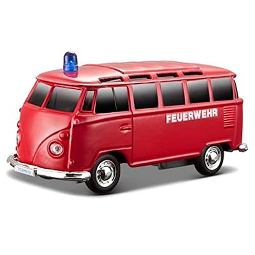 Maisto - VW T1 Einsatzfahrzeug mit Licht & Sound (12cm) (Feuerwehr) von Gomazing