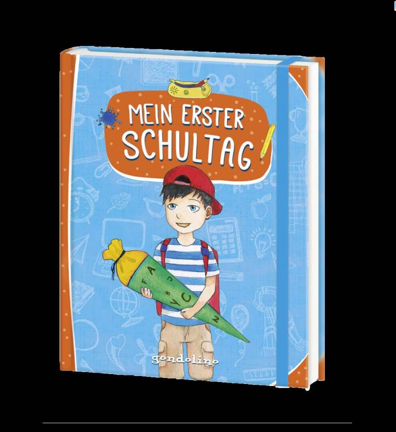 Mein erster Schultag - Für Jungs (blau) von gondolino