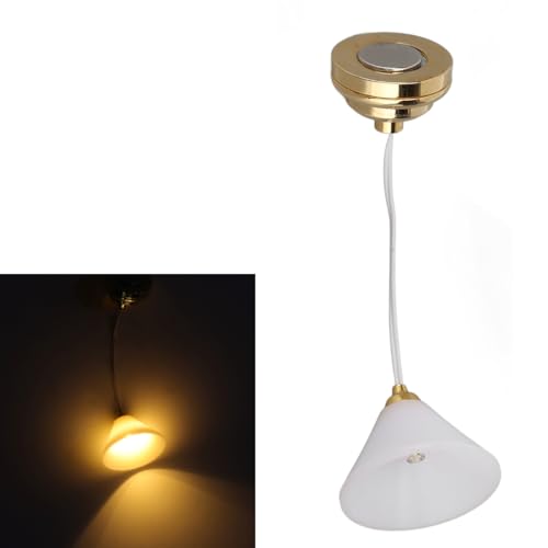 1:12 Puppenhaus Deckenlampe, Mini LED Licht, weiß einfache Deckenleuchte, Puppenmöbel, Miniatur Puppenhaus Beleuchtung, Puppenhaus Lampe, Puppenhausmodell, Puppenhausdekoratione von Gonetre