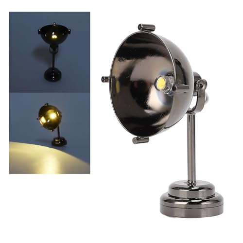 1:12 Puppenhaus Lampe, Glänzende Schwarze Metall Deckenlampen, Puppenhaus Beleuchtung, Puppenhauszubehör, Deckenlampe, Wichtel Mini LED Licht, Miniatur Puppenhausmodell Decor von Gonetre