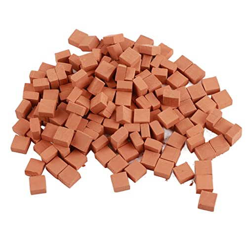 100PCS 1:16 Puppenhaus DIY Metall Miniatur Rote Wand Ziegelstein Puppe DIY Fee Garten Dekor Haus Zubehör Puppenhaus Möbel Puppenhaus Möbel Puppenhaus Zubehör Puppenhaus Dekoration von Gonetre