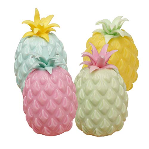 Ananas-STRESSBÄLLE, Spielzeug, WEICHER SENSORISCHER LINDER, VERBESSERT DEN FOKUS, , HANDPFLEGE, 4 STÜCK (4PCS) von Gonetre