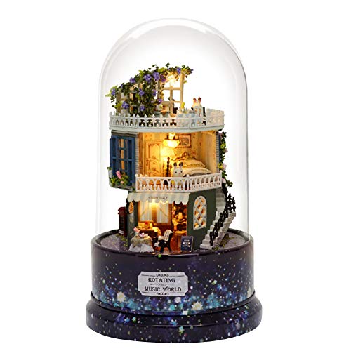 DIY-Miniatur-Puppenhaus, Spieluhr Im Modernen Stil mit LED-Lichtern, Umweltfreundliches Material, Ungiftig und Harmlos, Glatte Oberflächen, Montageprozess, Ornament-Geschenkhaus, von Gonetre