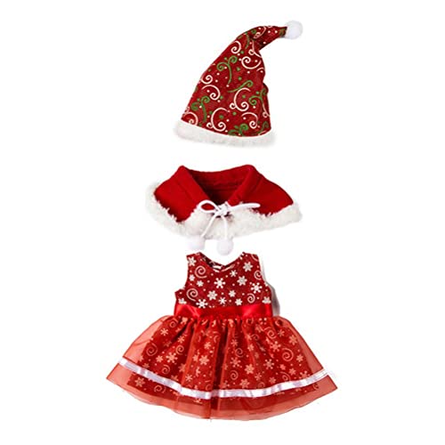 Gonetre 18 Zoll/45cm Puppenkleidung Puppenzubehör Puppen Weihnachtskleidung, Weihnachtsoutfit Weihnachtsmann-Puppenkostüm, Langlebig, Leicht, Waschbar, Faltbar, Plüsch Material von Gonetre