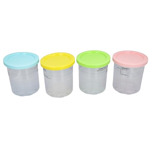 Gonetre 4PCS Babynahrung Vorratsglas 701 ‑ 800ml EIS Vorratsbehälter Creme Lagerung Ersatzbecher für von Gonetre