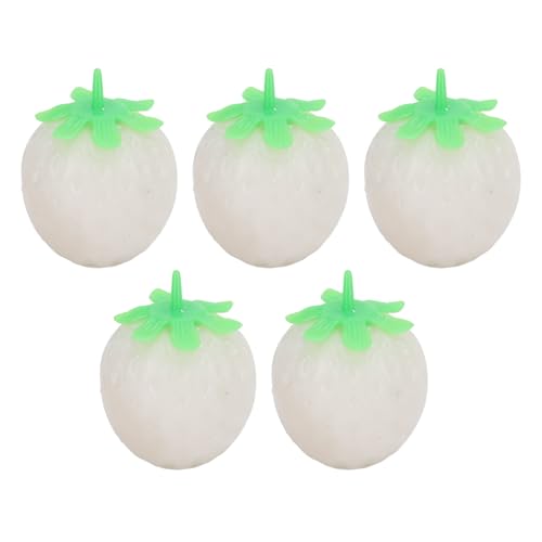 Gonetre 5PCS Erdbeere Squeeze Stress Ball TPR Langsam Steigende Dehnbare Ball Stress Relief Fidget Sensorischen Spielzeug für Party Gefälligkeiten von Gonetre