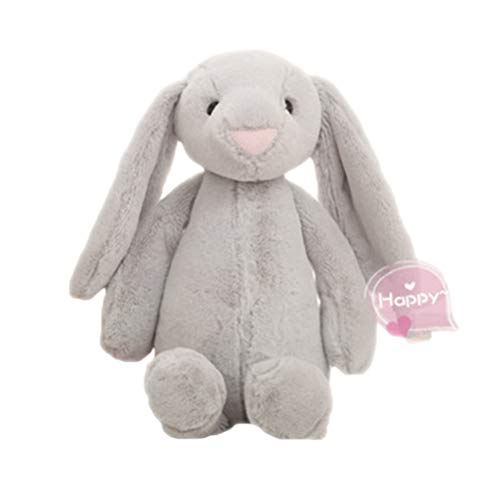 Gonetre Hase Kuscheltier Stofftiere für Mädchen, Kaninchen Stofftier Plüschtiere für 3+ Jahre Alte Mädchen und Chirstmas Geburtstagsgeschenk, 25 cm 35 cm (grau #40) von Gonetre