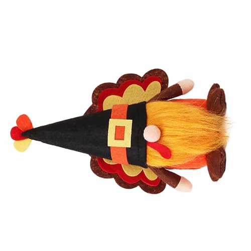 Gonetre Herbstliche Zwergenpuppen-Dekoration für Thanksgiving, Lucky Harvest Home Decor Handgefertigte Gesichtslose Zwergendekoration mit Leuchtenden Herbstfarben und Accessoires, die von Gonetre