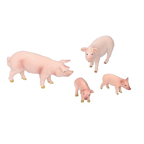 Gonetre Lernsimulation Bauernhofschwein, Bauernhoftiermodell, Tierspielzeugset, Kognitives Lernspielzeug Im Vorschulalter, Anwendbar für und Familientreffen (Hausschweinfamilie (1)) von Gonetre