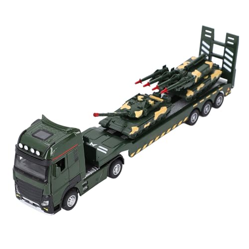 Gonetre Militärauto-Modellspielzeug, Realistisches Militär-LKW-Modell, Maßstab 1:32, Legierung, Transportfahrzeug für von Gonetre