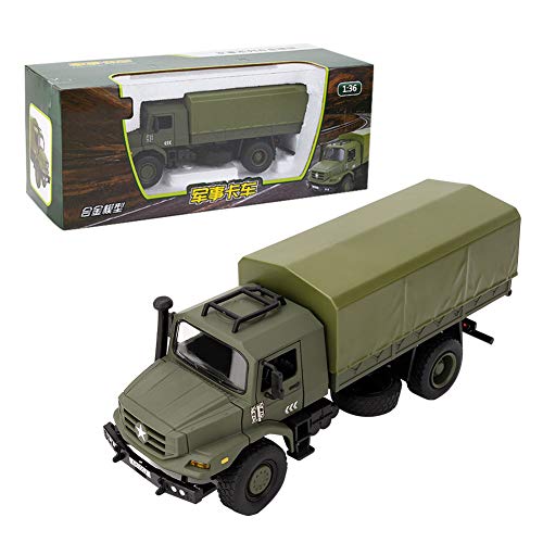 Gonetre Mini-Legierung RC-Militär-LKW-Spielzeug, Cooles Simulationsfahrzeugmodell mit zu öffnenden Türen, Abnehmbarem Dach, Ideal, um Kindern Etwas über Militär-LKWs Beizubringen, von Gonetre