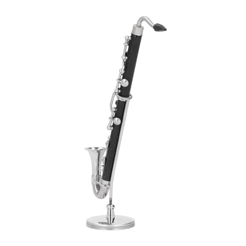 Gonetre Miniatur-Bass-Saxophon-Ornamente aus Schwarzem Kupfer, Weihnachten, Schreibtisch, Musikzimmer, Dekoration, von Gonetre