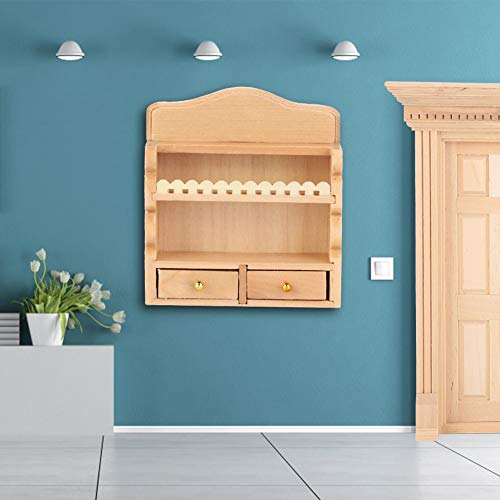 Gonetre Miniatur-Puppenhaus Küche Wandmontage Aufbewahrungsregal für 1:12 Puppenhaus-Dekoration, Wichtel Holz Küche Wandregal Spielzeug Puppenhaus Möbel Holz Gonetre Miniatur-Puppenhaus Küche Wandmontage Aufbewahrungsregal für 1:12 Puppenhaus-Dekoration, Wichtel Holz Küche Wandregal Spielzeug Puppenhaus Möbel Holz von Gonetre