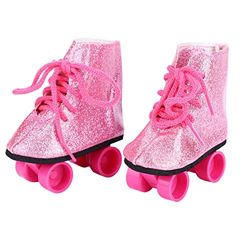 Gonetre Modische Puppen-Rollschuhschuhe für 18-Zoll-Puppen (Rosa) von Gonetre