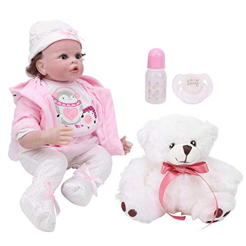 Gonetre Niedliche, Lebensechte Rosa Kleidung, Wiedergeborene Babypuppe, Geschenkspielzeug für , Rollenspiele von Gonetre