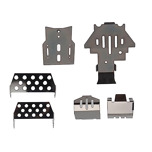 Gonetre Rc Chassis Protector Rc Chassis Armors Set Edelstahl Schwarz Chassis Armor Achsschutz Unterfahrschutz von Gonetre