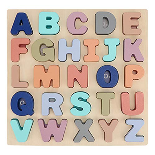 Holz Zahlen Englisch Buchstaben Puzzle Spielzeug Pädagogisches für Frühes Lernen (Großbuchstabe) von Gonetre