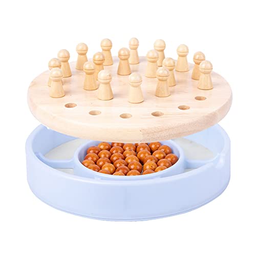 Memory Match Stick Schach Holz Farbbrett Früherziehung Spielzeug Logikentwicklung (2 in 1) von Gonetre