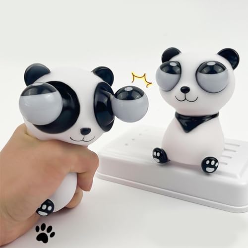 Stress Panda Stress Spielzeug, Anti Stressball, Quetschspielzeug mit herausspringenden Augen, Panda Augen Auswurfspielzeug, Antistress Spielzeug,Squishy Squeeze Toys Fidget Toys von Gonetre