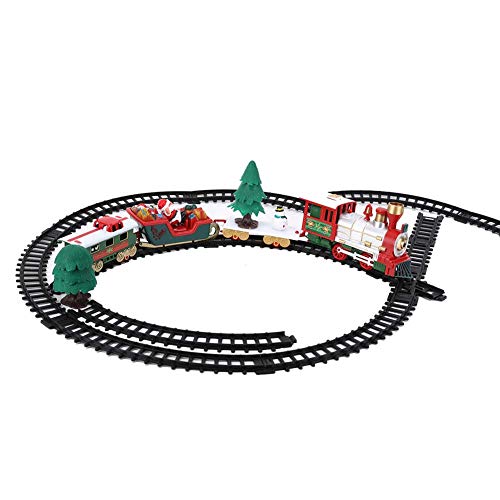 Weihnachten Stil Elektrische Eisenbahn Puzzle Modell DIY Pädagogisches Spielzeug Kind Kind von Gonetre