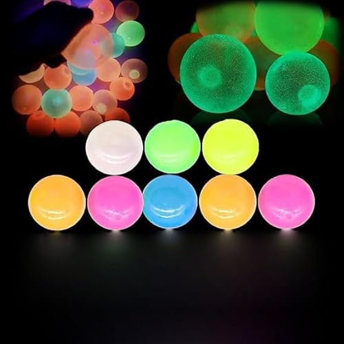 Glorbs Bälle, Deckenbälle, Hüpfen Sie zurück zu Ihnen, Glorbs Glow Balls, leuchten im Dunkeln, klebrige Bälle, die an der Decke haften, Stressbälle für Kinder und Erwachsene, Traumbälle leuchten im von Goniome