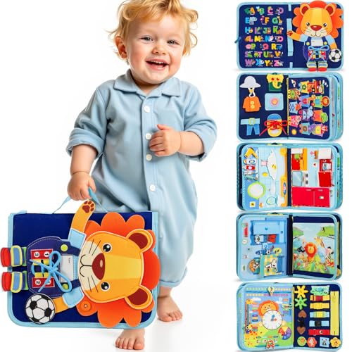 Gontence Busy Board - Spielzeug ab 2 3 4 Jahre - Montessori Spielzeug ab 1 Jahr - Kinderspielzeug Motorikspielzeug Activity Board - Geschenk Junge von Gontence