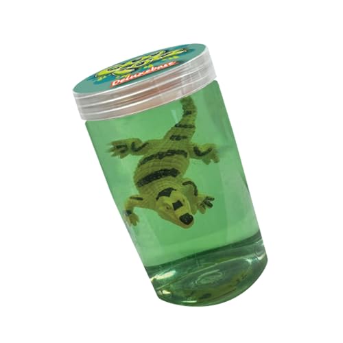 GooPotz - Alligator von Deluxebase Bunte sensorische Schleim Spielzeug mit Alligator Figur Stretchy Slime Putty und Tier Spielzeug für Kinder von GooPotz