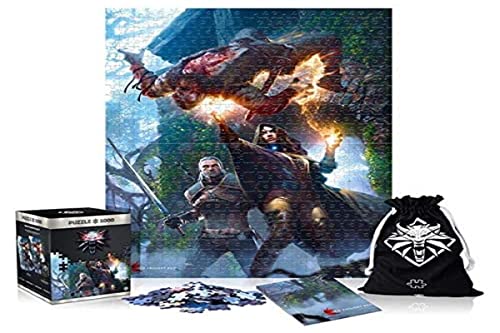 The Witcher 3: Wild Hunt Yennefer | Puzzle 1000 Teile | inkl. Poster und Tasche | 68 x 48 cm | Videospiel | Puzzle für Erwachsene und Jugendliche | für Weihnachten und Geschenke | Dekoration von Good Loot