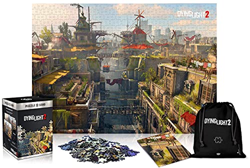 Dying Light 2 City | 1000 Teile Puzzle | inklusive Poster und Tasche | 68 x 48 | für Erwachsene und Kinder ab 14 Jahren | ideal für Weihnachten und Geschenk | Spiel-Artwork Motiv von Good Loot