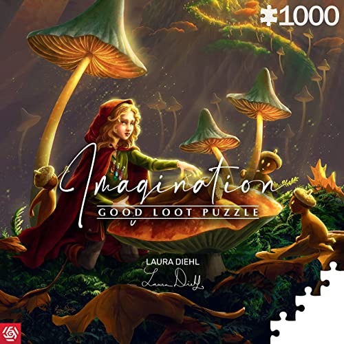 Good Loot Puzzle Imagination Serie Laura Diehl von Acorns Detaillierte Abbildung Helle Farben Langlebiges Produkt Zahlreiche Stunden Spaß Familie Unterhaltung 1000 Teile 68 x 48cm, Gelb von Good Loot