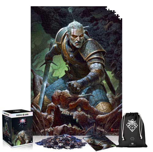 Good Loot The Witcher Dark World Puzzles Premium Box Sack Poster Computerspiel Spielepuzzles für Jugendliche und Erwachsene Freizeitideen Inspiriert Durch EIN Computerspiel 1000 Bestandteile von Good Loot