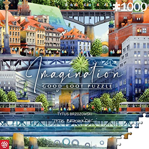 Good Loot Puzzle Imagination Serie Tytus Brzozowski Warschau Brücken Detaillierte Abbildung Helle Farben Langlebiges Produkt Stunden Spaß Familie Unterhaltung | 1000 Teile | 68 x 48cm von Good Loot