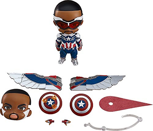 Good Smile Nendoroid Captain America (Sam Wilson) DX - The Falcon and The Winter Soldier Company, Mehrfarbig (G12480) von Good Smile Company